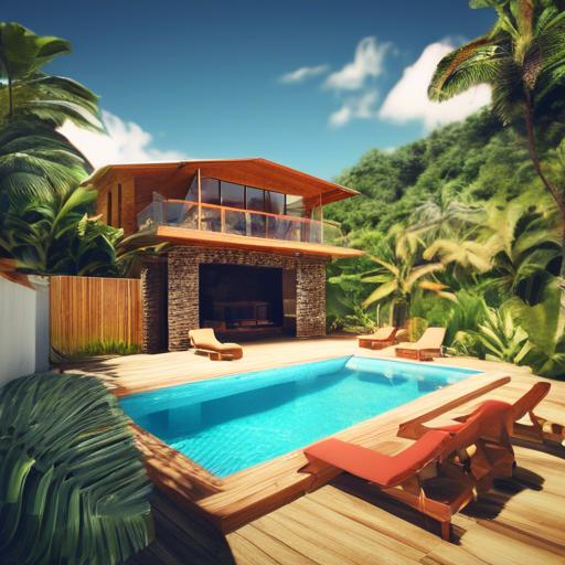 Casas De Playa Con Piscina Privada En Costa Rica