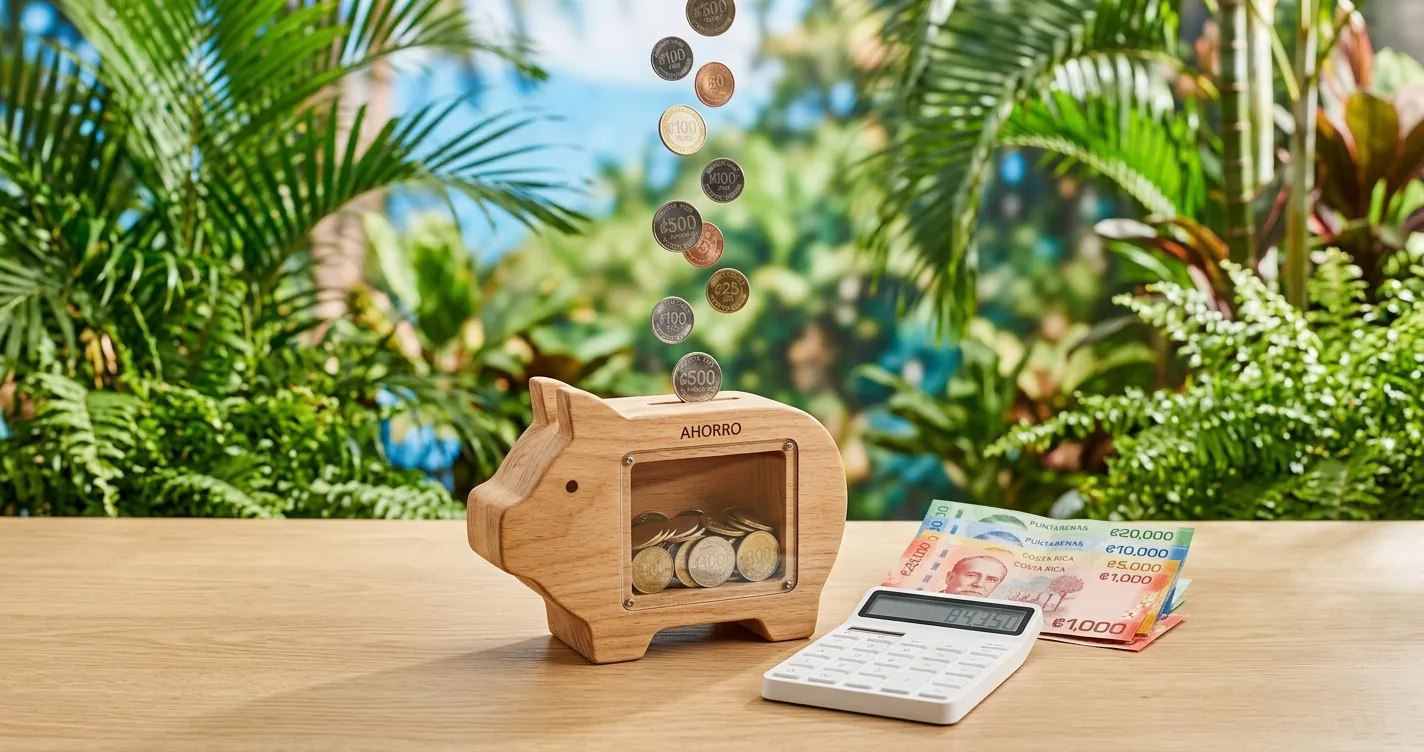 Cuentas de ahorro Costa Rica - Alcancía con colones y comparativa de tasas bancarias 2026