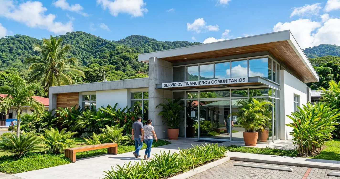 Cooperativas en Costa Rica - Oficina de servicios financieros cooperativos en un pueblo costarricense