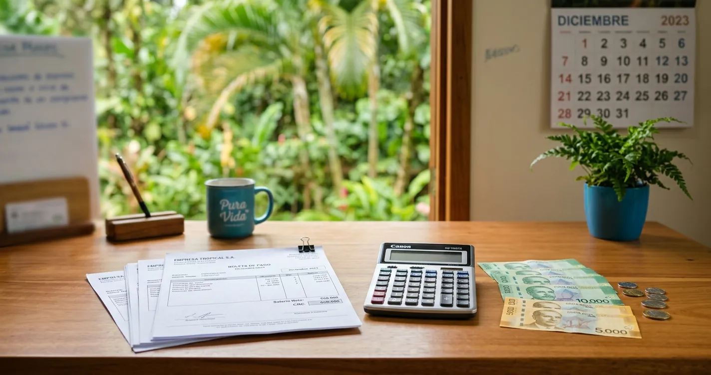 Aguinaldo en Costa Rica - cálculo del décimo tercer mes con boletas de salario y calculadora